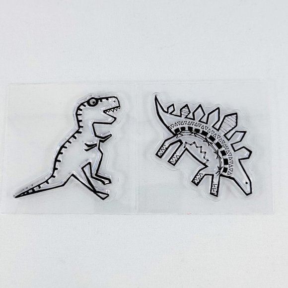 Dinosaur Clear Stamps Imaginisce Snag’em Stamps Crafts Cards Scrapbooking Read - Picture 10 of 13